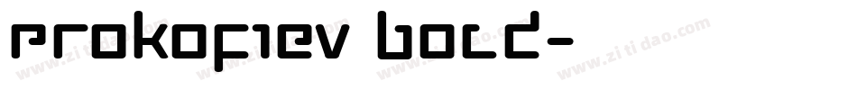 Prokofiev Bold字体转换